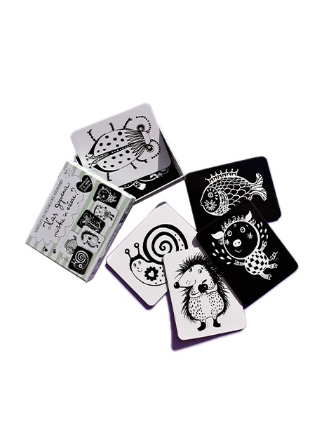 Kortelės su piešinėliais kūdikiams „Kas gyvena miške ir ežere?“