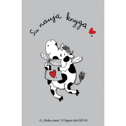 MZ63. Metalinis ženkliukas „Su nauja knyga“