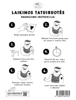 T18. Laikinos tatuiruotės su Vilijos Kvieskaitės piešiniais