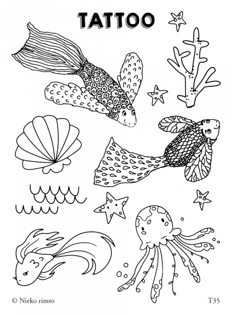 T35. Laikinos tatuiruotės „Vandenyno paslaptys“