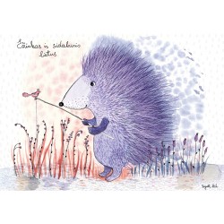 AM 336 atvirukas „Ežiukas ir sidabrinis lietus“