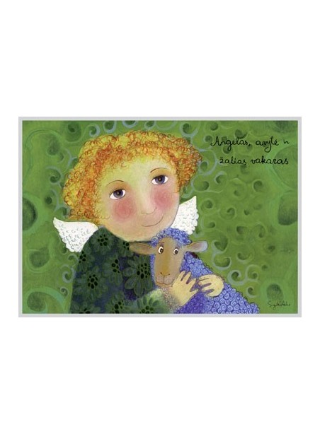 AMV78/134 Angelas, avytė ir žalias vakaras/An Angel, a small sheep and green evening AMV78/134 Angelas, avytė ir žalias vakaras/An Angel, a small sheep and green evening