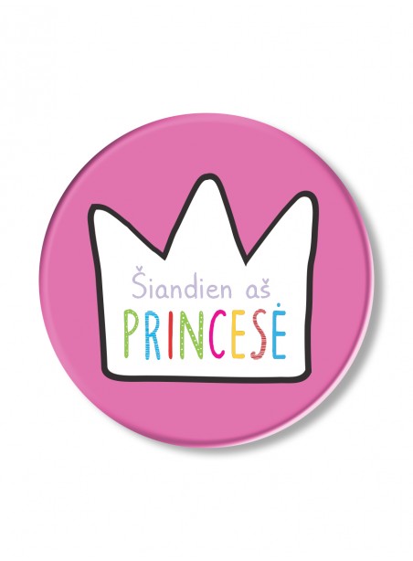 A154. Atšvaitas „Šiandien aš princesė“ violetinis
