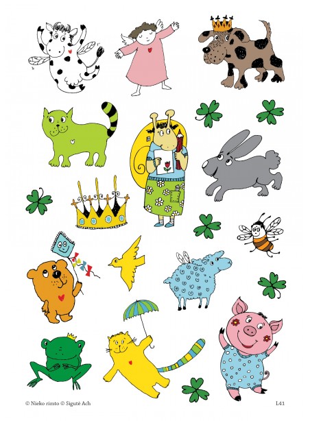 L41 Lipdukai su Sigutės Ach piešiniais