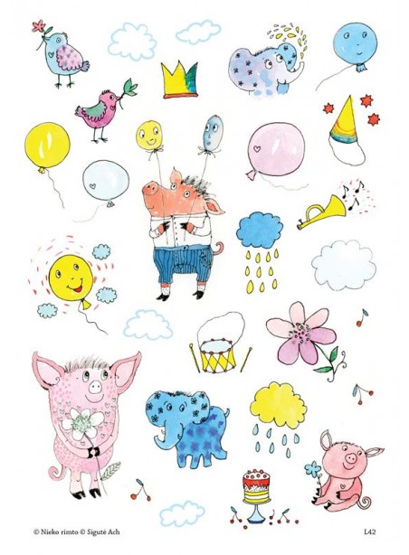 L42 Lipdukai su Sigutės Ach piešiniais