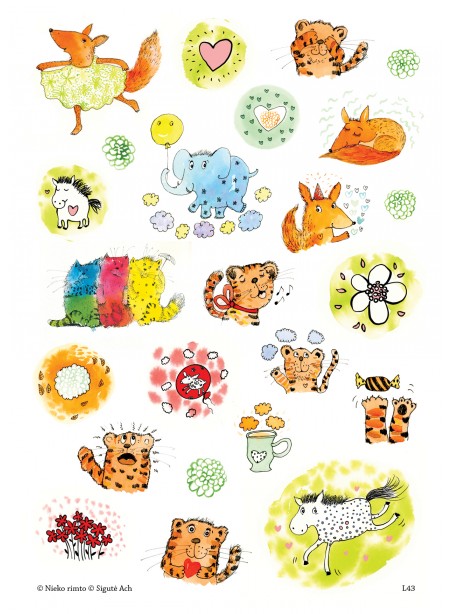 L43 Lipdukai su Sigutės Ach piešiniais