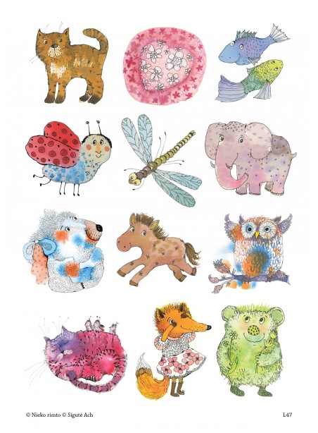 L47 Lipdukai su Sigutės Ach piešiniais