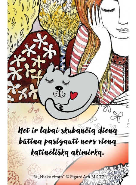 MZ77. Metalinis ženkliukas „Būna, širdy kažkas murkia“