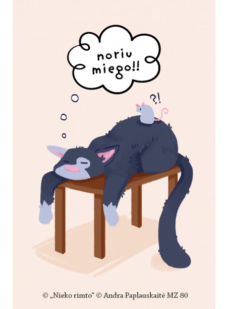 MZ80. Metalinis ženkliukas „Noriu miego!“