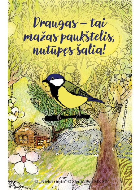 MZ87. Metalinis ženkliukas „mažas paukštelis“