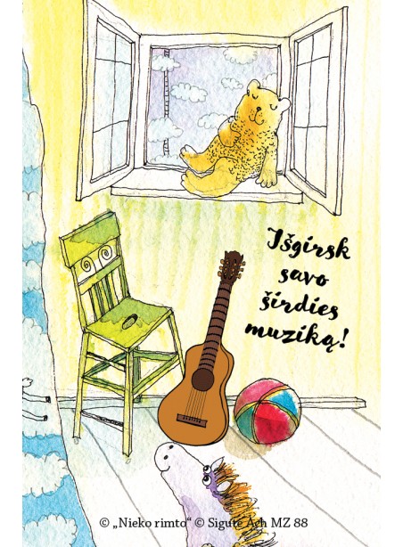 MZ88. Metalinis ženkliukas „širdies muzika“