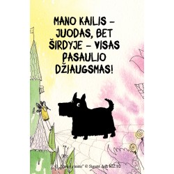 MZ92. Metalinis ženkliukas „Juodas šunelis“