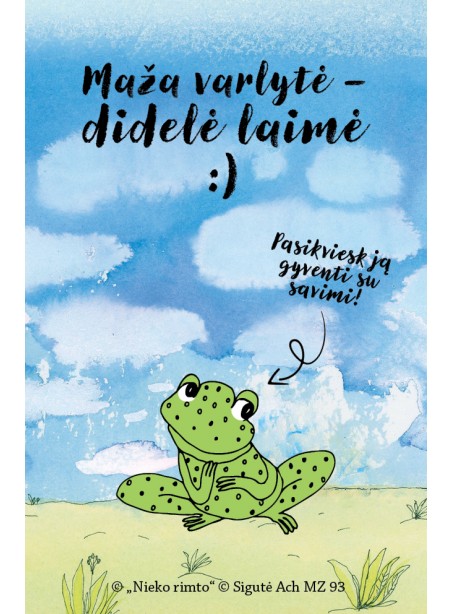 MZ93. Metalinis ženkliukas „Maža varlytė – didelė laimė“