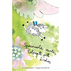 MZ58. Metalinis ženkliukas „Sparnuota avelė“