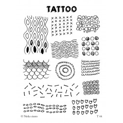 T44. Laikinos tatuiruotės „Minčių ornamentai“