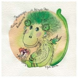 Jausminga ir kūrybiška žalia beždžionėlė