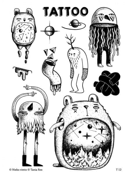 T12. Laikinos tatuiruotės su Tanios Rex piešiniais T12. Laikinos tatuiruotės su Tanios Rex piešiniais