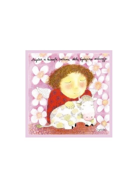 Angelas ir karvytė pačiame obelų žydėjimo viduryje