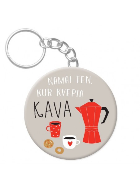 P47. Raktų pakabukas Namai, kur kava P47. Raktų pakabukas Namai, kur kava